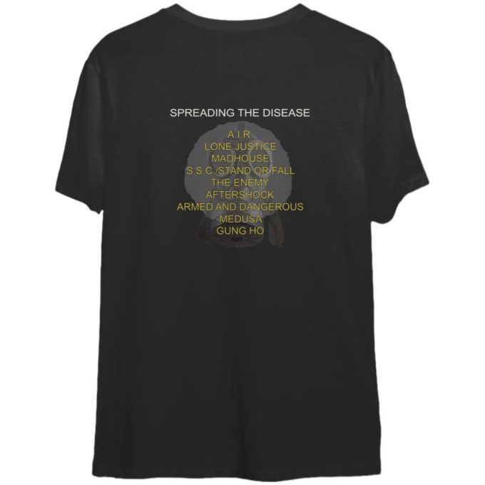 Anthrax 'Spreading The Disease Tracklist' Black T-Shirt 4