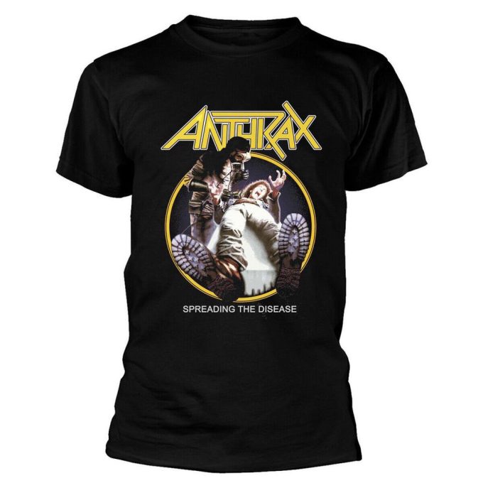 Anthrax 'Spreading The Disease Tracklist' Black T-Shirt 5