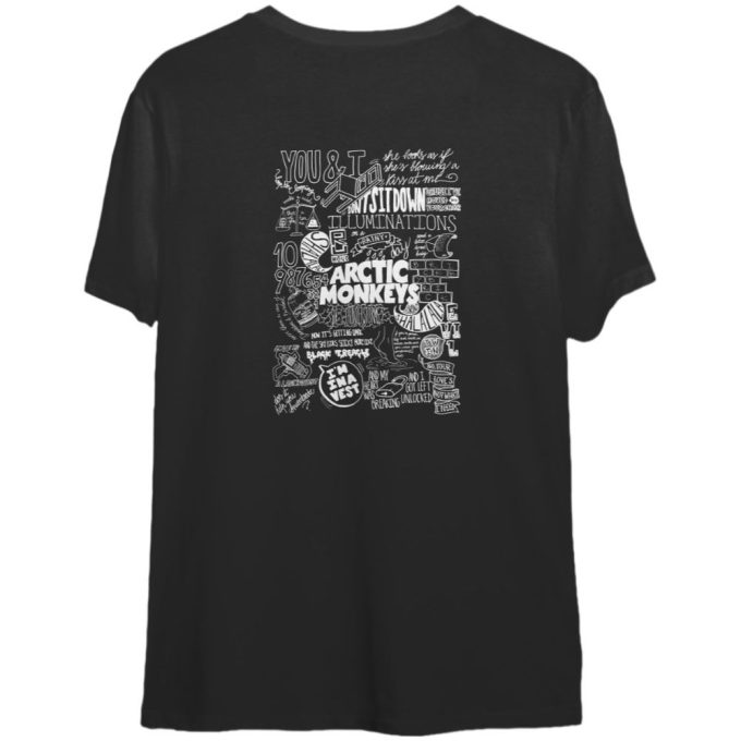 Arctic Monkey 2 Sides Shirt, Aesthetic Arctic Monkey Shirt, Arctic Monkey Fan Gift Merch 2024 Gift For Men And Women 2