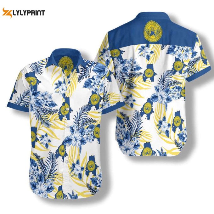 Atlanta Proud On White Background Pattern Hawaiian Shirt, Hawaiian For Gift Gift For Fans 1