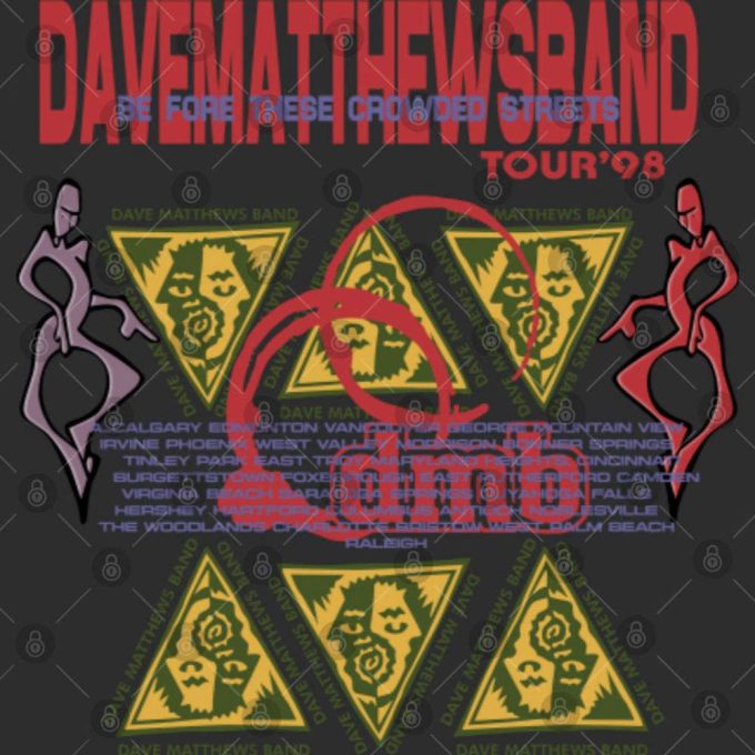 Authentic Dave Matthews Band 1998 Tour T-Shirt: Before These Crowded Streets 4