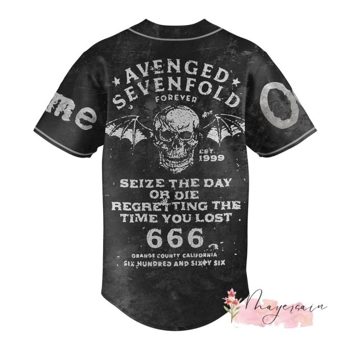 Avenged Sevenfold Baseball Jersey Shirt 2
