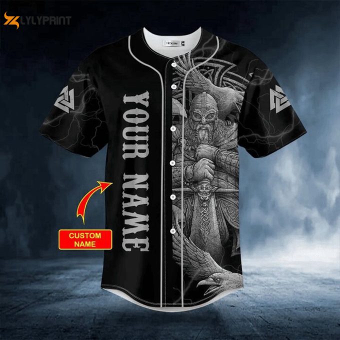 Bew Are The Old Man Black White Viking Baseball Jersey For Men Women 1