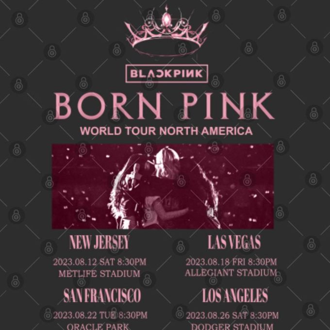 Born Pink 2023 Tour Doulbe-Sides Shirt, Blackpink World Tour T-Shirt, Black Pink Merch, Black Pink Concert Girls Outfit 4