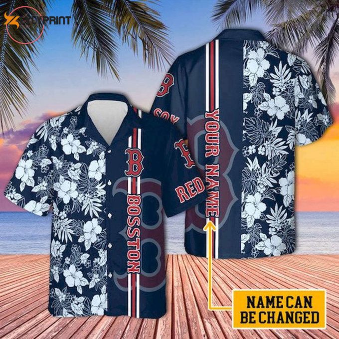 Boston Red Sox Custom Name Hawaiian Shirt Gift For Fans 1