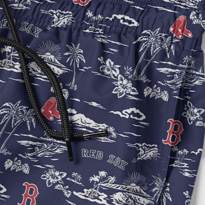 Boston Red Sox Palm Tree Hawaiian Aloha Shirt 5