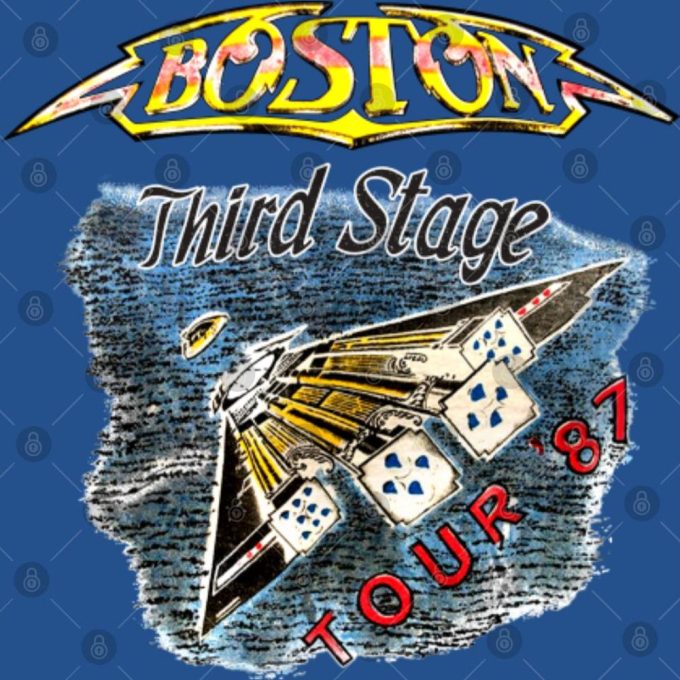 Vintage Boston Third Stage Tour 87 T-Shirt - Rock Band Merchandise 3