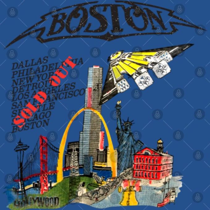 Vintage Boston Third Stage Tour 87 T-Shirt - Rock Band Merchandise 4