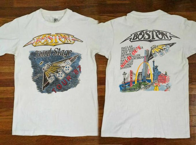 Vintage Boston Third Stage Tour 87 T-Shirt - Rock Band Merchandise 5