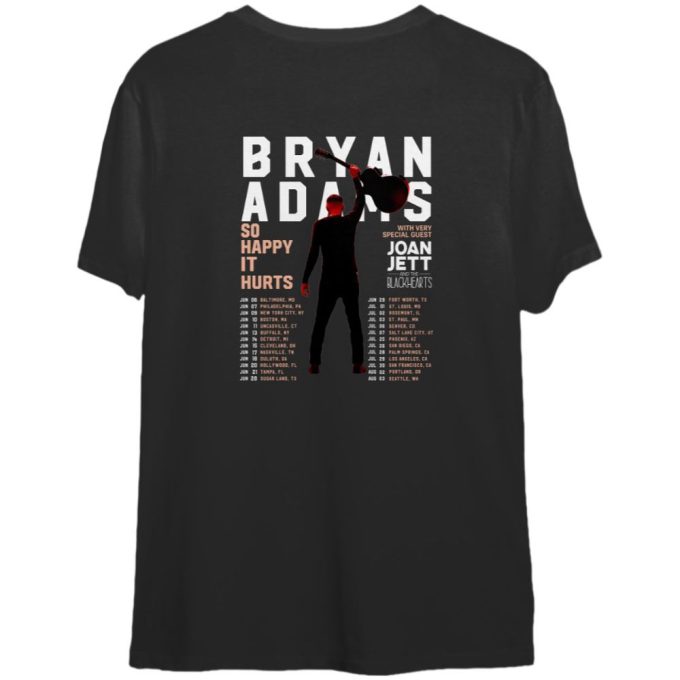 Bryan Adams Tour 2023 T-Shirt, So Happy Hurts Tour T-Shirt 2