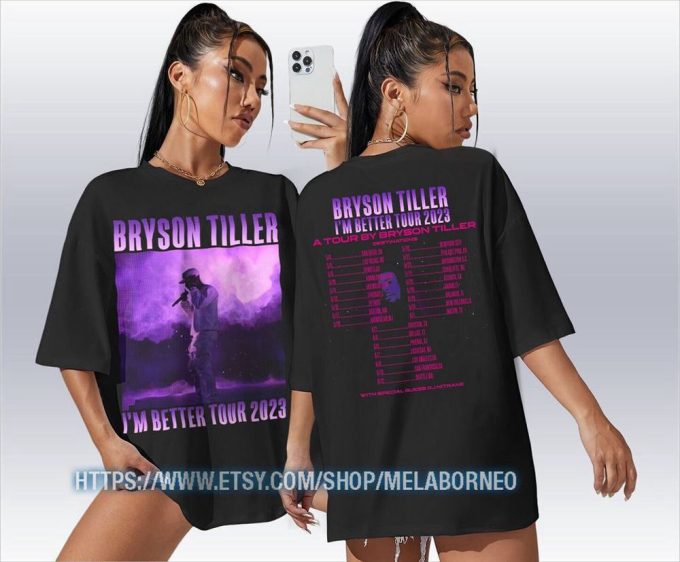 Bryson Tiller Back And Im Better Tour 2023 T Shirt, Bryson Tiller Shirt 5