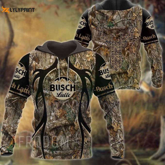 Busch Latte Deer Hunting Unisex 3D All Over Print Hoodie, Zip Hoodie 1