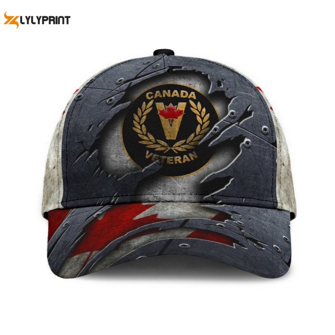 Canadian Veteran Classic Cap: Stylish Baseball Hat For Men 1