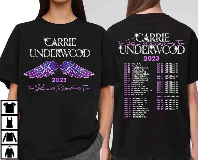 Carrie Underwood Denim And Rhinestones T-Shirt, Carrie Underwood Fans Shirt 5