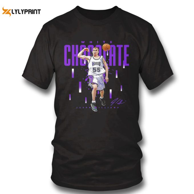 Chocolate Sacramento Kings Jason Williams White Signature T-Shirt Gift For Men Women 1