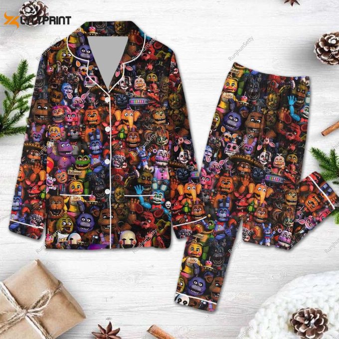 Christmas 5Naf Pajamas Set, Five Nights At Freddy Women Pyjamas, Night Pajamas 1