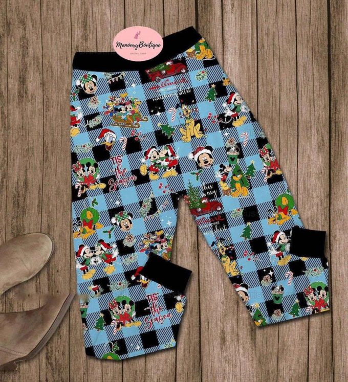 Christmas Micky Pajamas Set, Disney Micky Pyjamas, Santa Micky Pj Set Pants 5