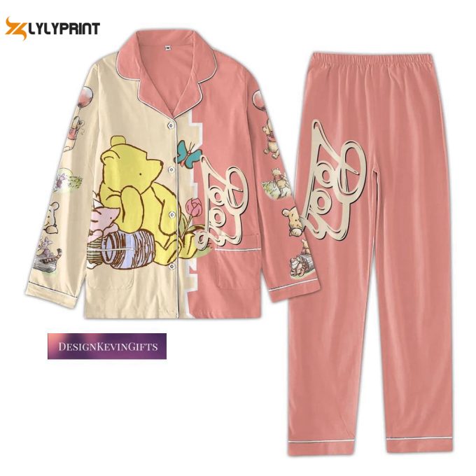 Christmas Pooh Pajamas, Disney Pooh Bear Pajama, Winnie The Pooh Pyjamas, Cartoon Movie Pajamas , Disney Christmas Thick Pajamas 1