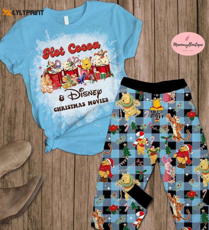 Christmas Pooh Pajamas Set, Disney Pooh Pyjamas, Pooh And Friends Xmas Pajamas, Winnie The Pooh Set Of Pajamas 1