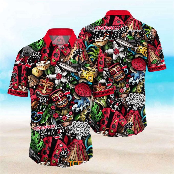 Cincinnati Bearcats Ncaa Mens Floral Special Design Hawaiian Shirt 2