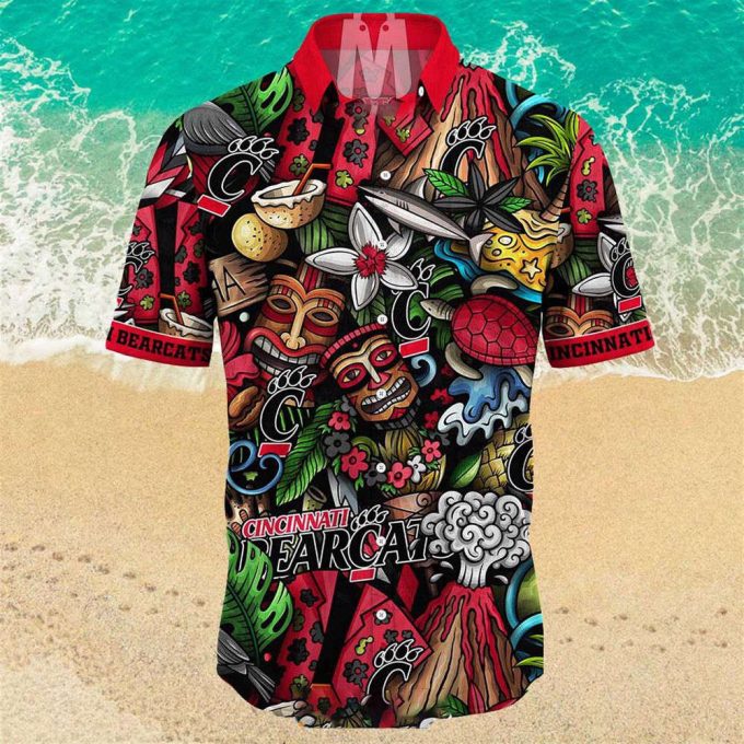 Cincinnati Bearcats Ncaa Mens Floral Special Design Hawaiian Shirt 3