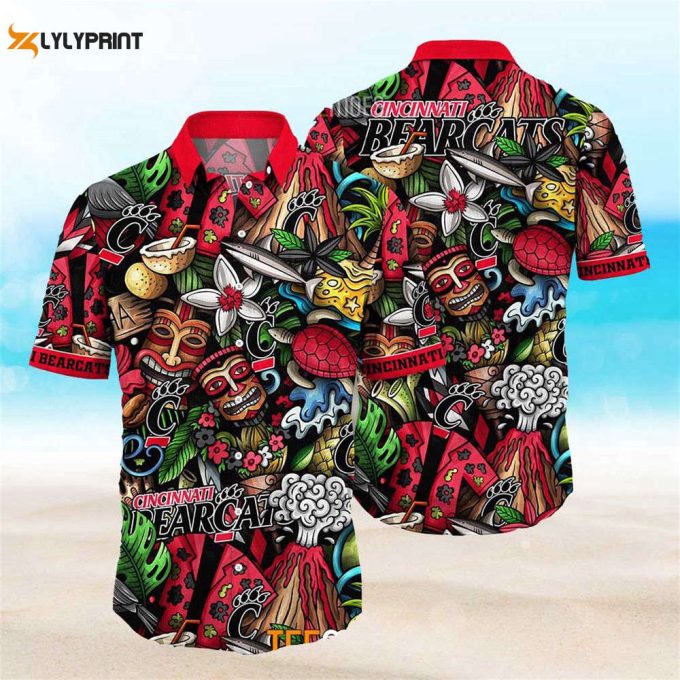 Cincinnati Bearcats Ncaa Mens Floral Special Design Hawaiian Shirt 1