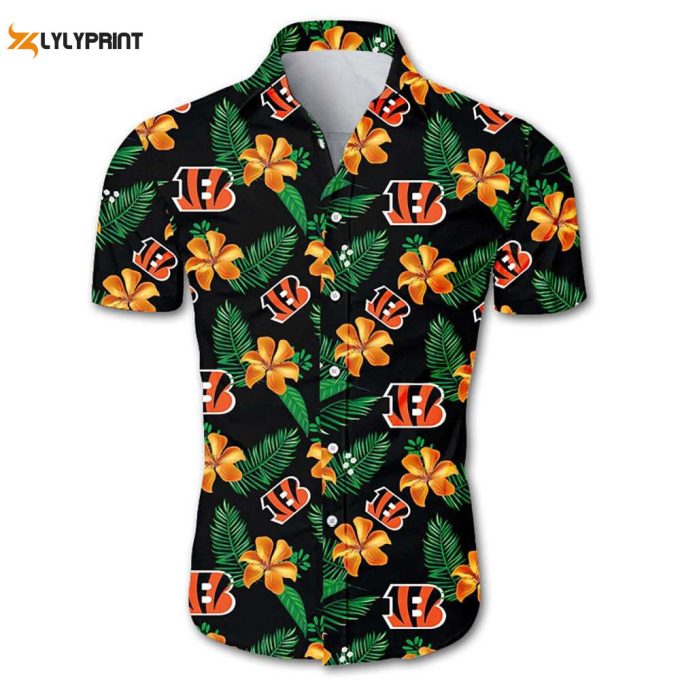 Cincinnati Bengals Hawaiian Shirt Floral Button Up 1