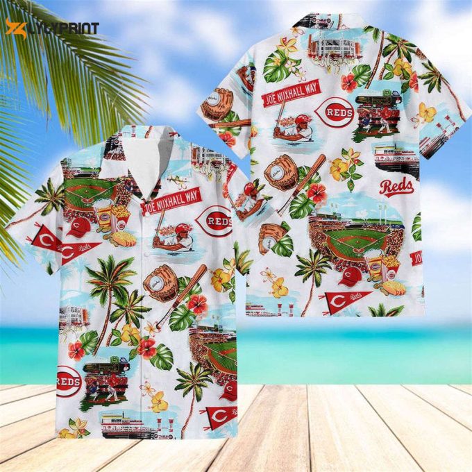 Cincinnati Reds Scenic Hawaiian Shirt 1