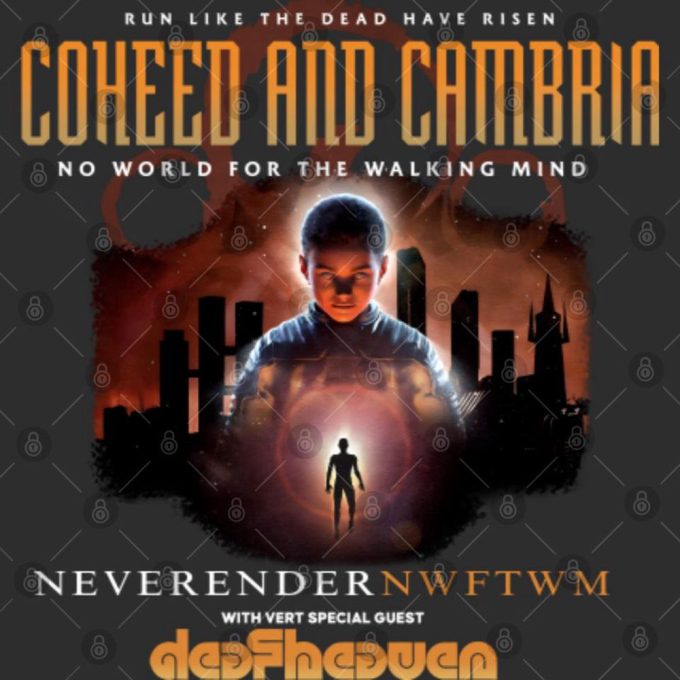Coheed And Cambria Neverender 2023 Tour T-Shirt: No World For The Waking Mind - Limited Edition 3