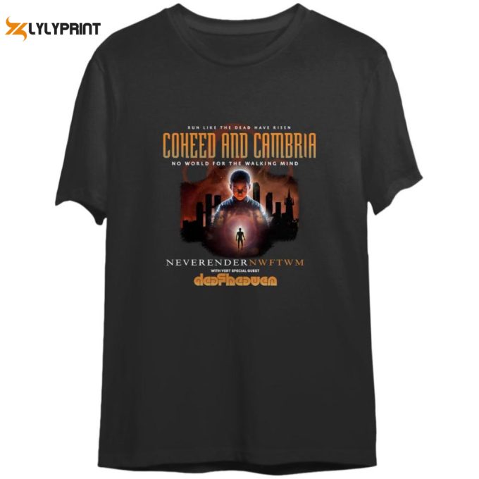 Coheed And Cambria Neverender 2023 Tour T-Shirt: No World For The Waking Mind - Limited Edition 1