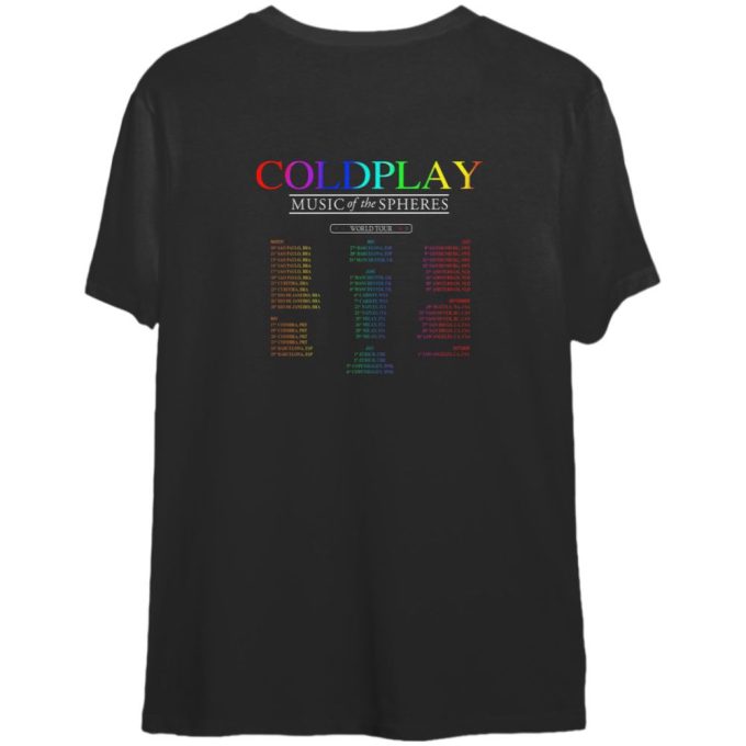Coldplay World Tour 2023 Shirt: Vintage Music Band T-Shirt 2
