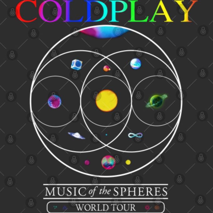 Coldplay World Tour 2023 Shirt: Vintage Music Band T-Shirt 3