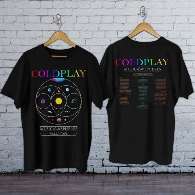 Coldplay World Tour 2023 Shirt: Vintage Music Band T-Shirt 5