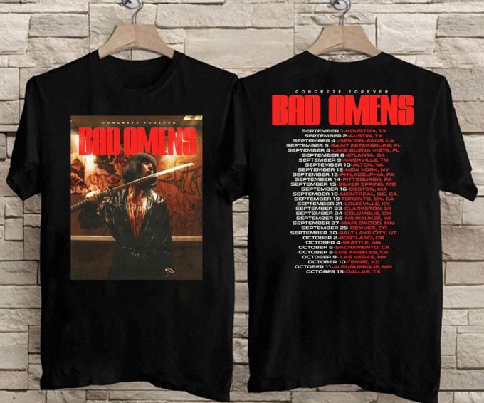 Concrete Forever Us Tour 2023 T-Shirt: Bad Omens Merchandise For Hardcore Fans 5