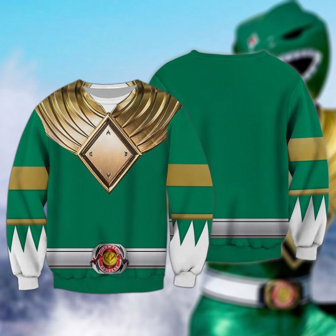 Costume Green Ranger,Green Ranger Mmpr Cosplay 3D Hoodie 5