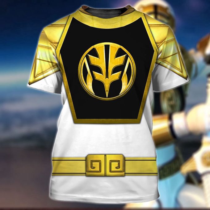 Costume White Ranger, Power Rangers Cosplay Costume 3D Hoodie 8