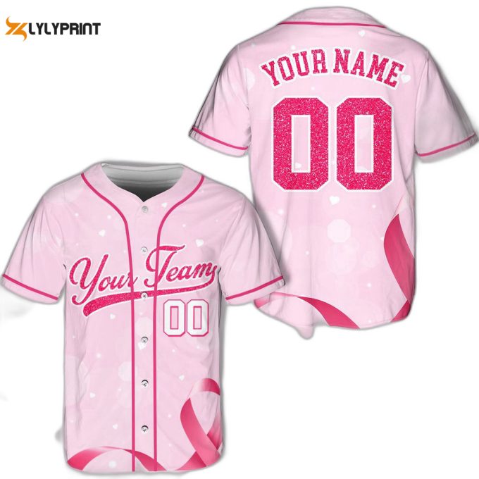 Custom Glitter Team Name And Number Baseball Jersey For Men Women