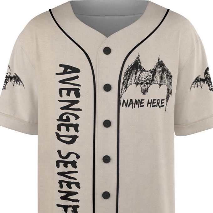 Custom Name Avenged Sevenfold Rock Baseball Jersey, Avenged Sevenfold Tour Shirt 5
