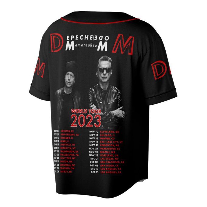 Custom Name Depeche Mode Baseball Jersey, Depeche Mode Tour Shirt 2