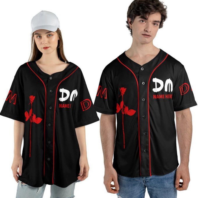 Custom Name Depeche Mode Baseball Jersey, Depeche Mode Tour Shirt 3