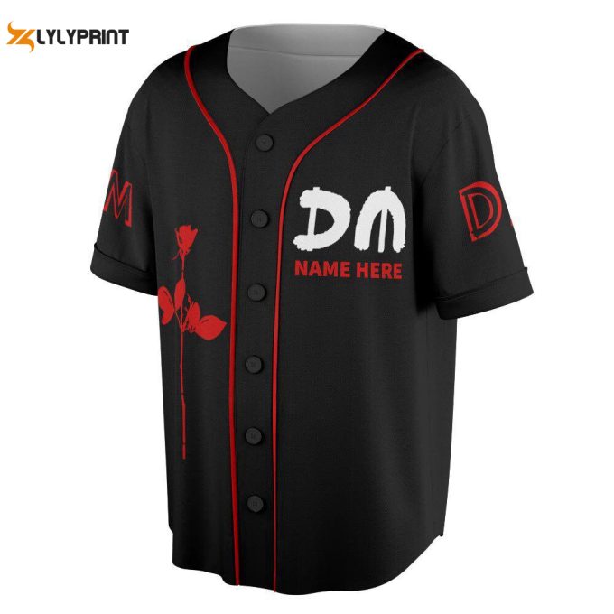 Custom Name Depeche Mode Baseball Jersey, Depeche Mode Tour Shirt 1