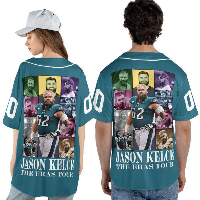 Custom Name Jason Kelce The Eras Football Baseball Jersey For Men Women 4