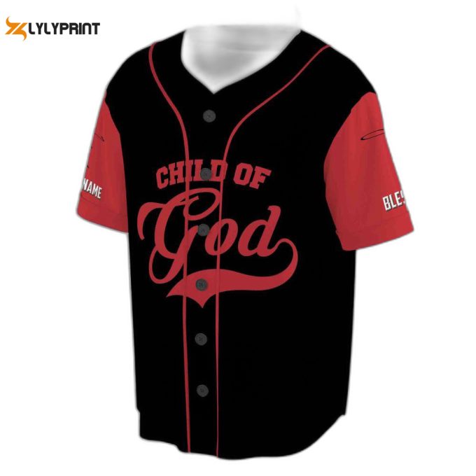 Custom Name Jesus The Warrior The Child Of God 3D Baseball Jersey For Men Women 1