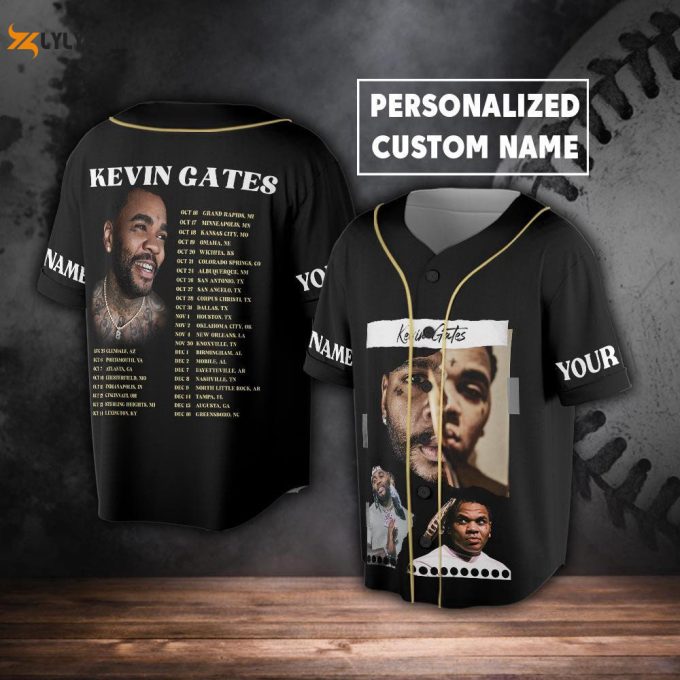 Custom Name Kg Music Baseball Jersey, Only The Generals Tour 2023 1