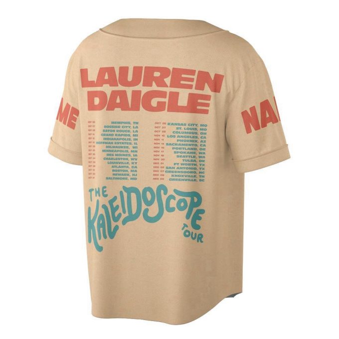 Custom Name Lauren Daigle Music Baseball Jersey, Kaleidoscore 2023 Tour Shirt 2