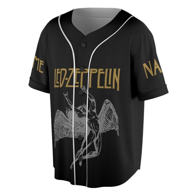 Custom Name Led Zpelin Rock Band Baseball Jersey 1