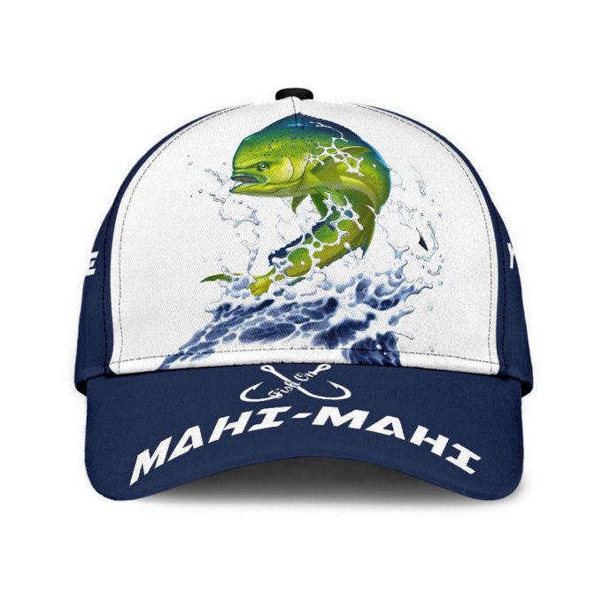 Custom Name Mahi-Mahi Fishing Hat Hook 3D Design Print Cap Printed Baseball Cap Gift 4
