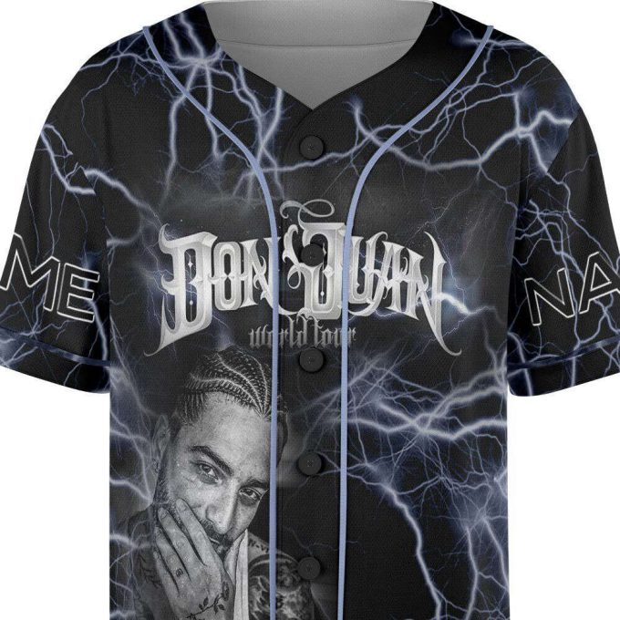 Custom Name Maluma 2023 Tour Baseball Jersey 3