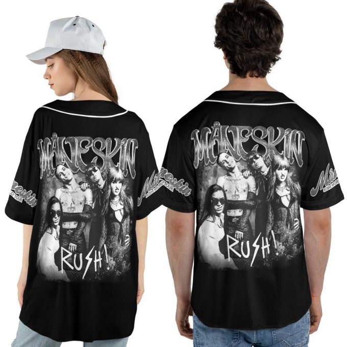 Custom Name Maneskin 2023 Tour Baseball Jersey, Rush! World Tour Concert Tickets 4