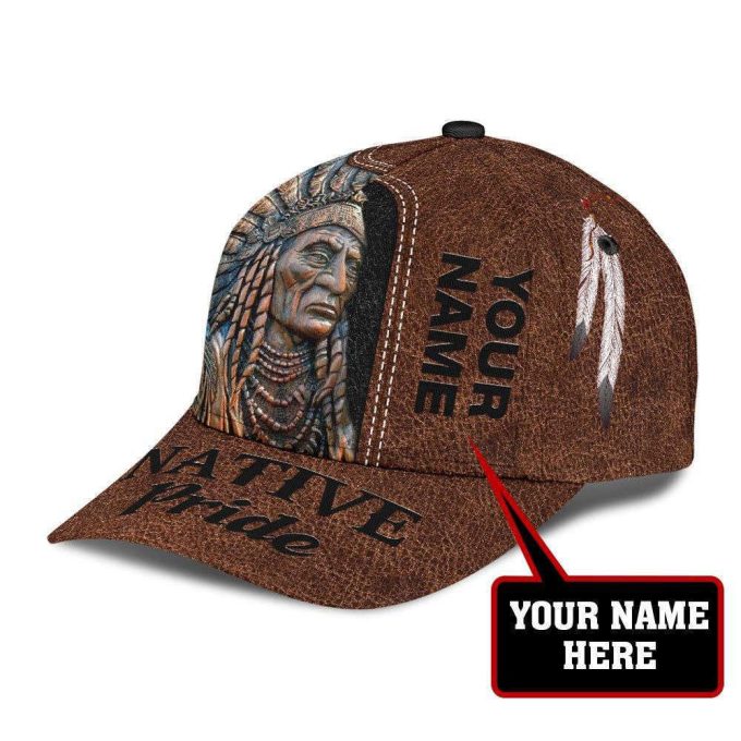 Custom Name Native American Classic Cap 2